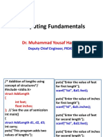 Computing Fundamentals: Dr. Muhammad Yousaf Hamza