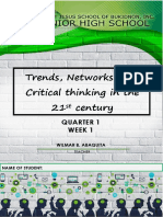 Trends, Networks, And Critical Thinking in the 21st Century - WEEK 1