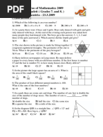 Kangaroo of Mathematics 2009 Level Kadett (Grades 7. and 8.) Austria - 23.3.2009