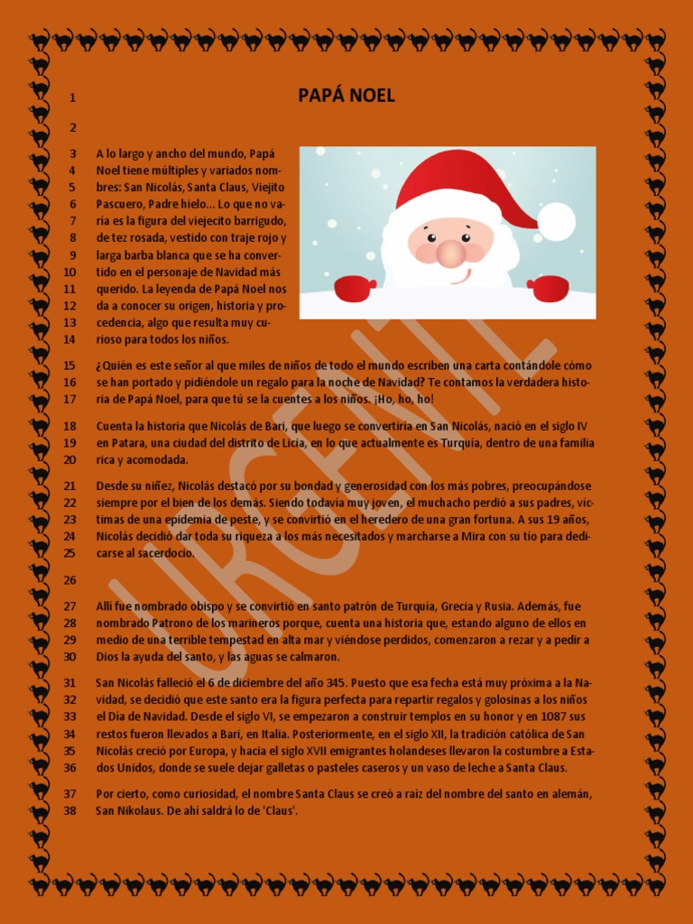 Historia de Papá Noel y su origen | PDF | Papá Noel | Navidad