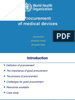 Procurement of Medical Devices