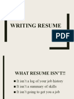 Writing Resume