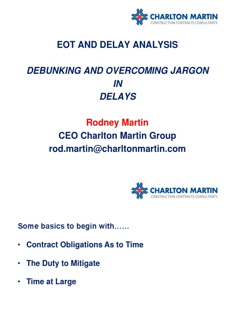 EOT and Delay Analysis in Construction | PDF | Breach Of Contract ...