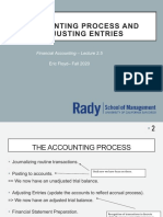 Accounting Process and Adjusting Entries