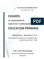 EXAMEN EDUCACION PRIMARIA EDD2017