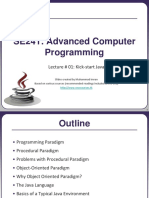 SE241: Advanced Computer Programming: Lecture # 01: Kick-Start Java