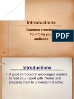 Introductions: Common Structures To Inform Your Audience