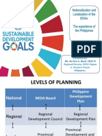 Nationalization and Localization of The SDGS: The Experience of The Philippines