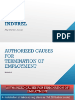Indurel Module 8 Authorized Causes For Termination