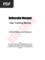 DELIVERABLE MANAGER User Training Manual