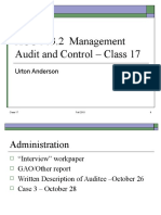 ACC 383.2 Management Audit and Control - Class 17: Urton Anderson