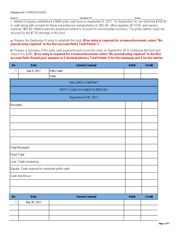 Accounting Assignment 1 | PDF | Cheque | Debits And Credits