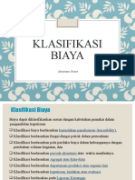 Klasifikasi Biaya