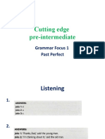 Cutting Edge Grammar - Past Perfect