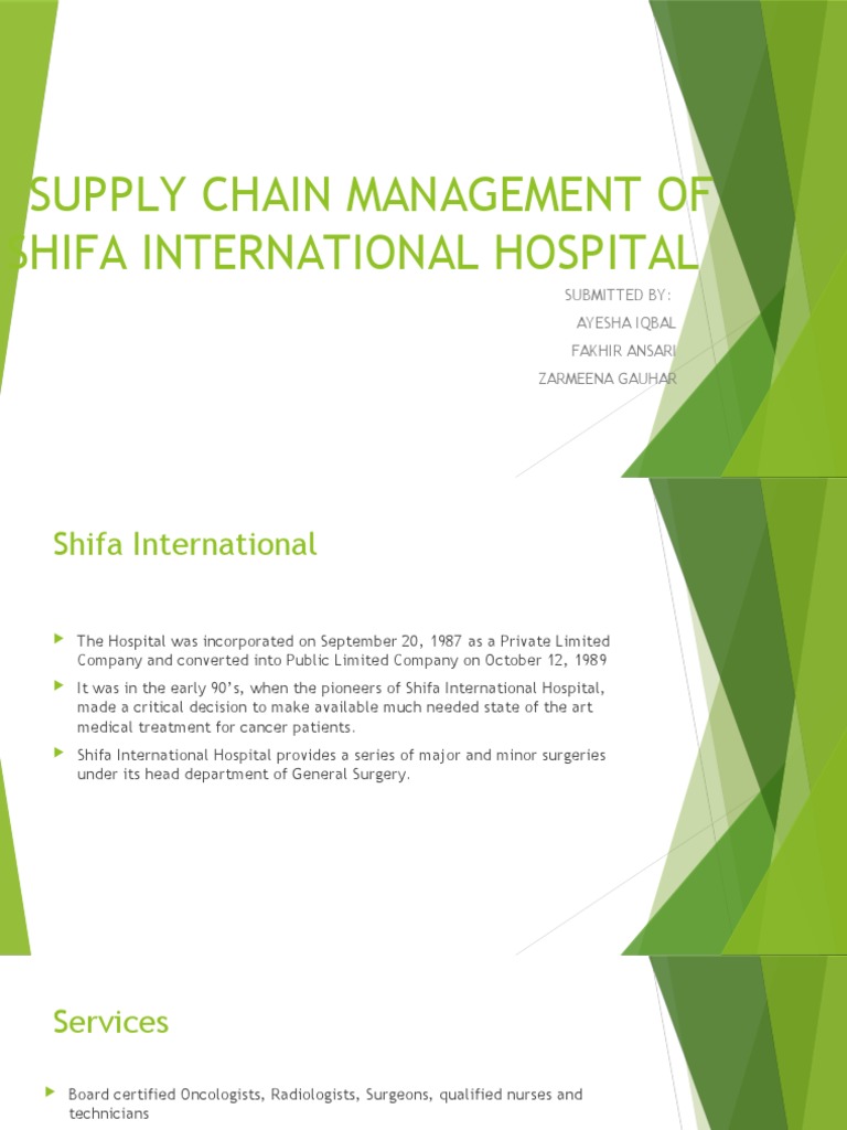 Supply Chain Management of Shifa International Hospital | PDF ...