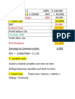 Margin 60% 50,000 Interest Cost (20,000)