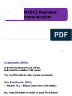 BBDM1013 Business Communication: Chapter 1 - 1