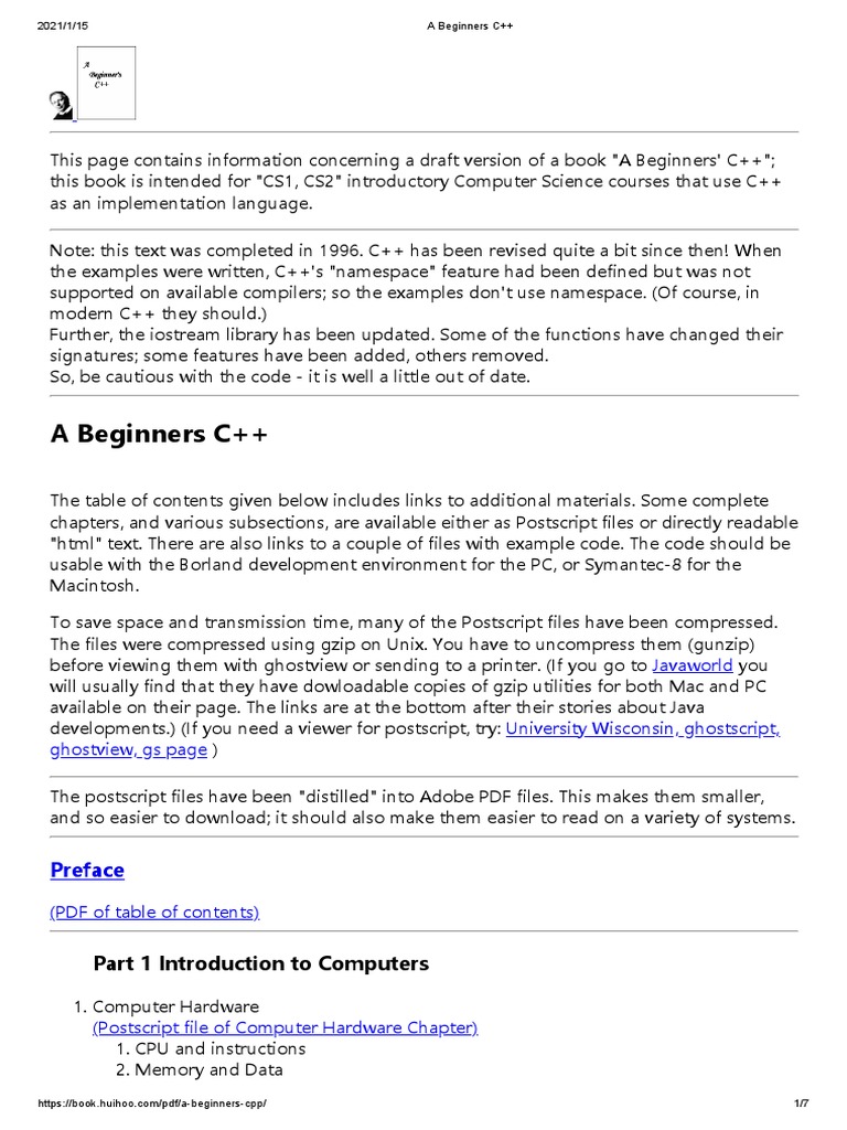 A Beginner's Guide to C++ Programming | PDF