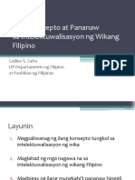 Babasahin Blg. 8 - Ilang Konsepto at Pananaw Sa Intelektuwalisasiyon NG Wikang Filipino
