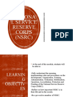 Nationa L Service Reserve Corps (NSRC)