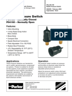 Mobile Pressure Switch: P04159 - Normally Closed P04160 - Normally Open Features