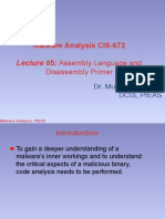 Assembly Language and Disassembly Primer