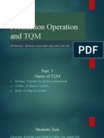 Production Operation and TQM: Professor: Cecilia A. Balaoing, Mba, PH.D.-BM, Lfa
