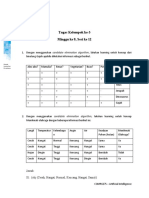 Tugas Kelompok Ke-3 Minggu Ke 8, Sesi Ke 12: Jawab: S1: (Obj (Cerah, Hangat, Normal, Kencang, Hangat, Sama) )