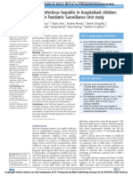 Acute Infectious Hepatitis in Hospitalised Children: A British Paediatric Surveillance Unit Study