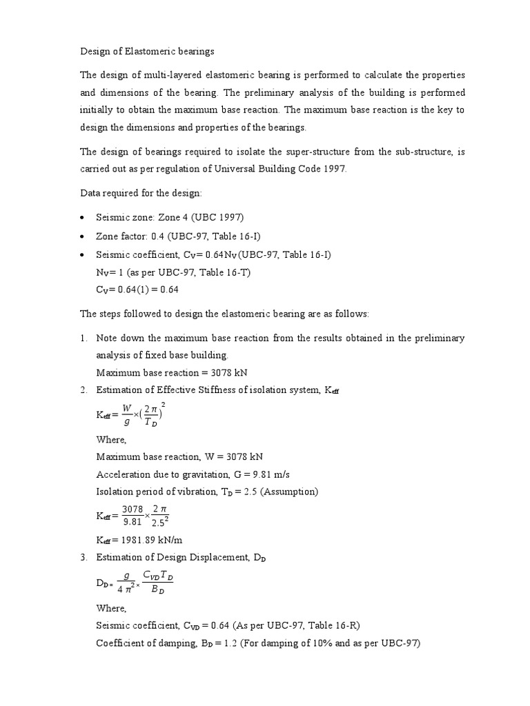 Design of Elastomeric Bearings | PDF | Young's Modulus | Solid Mechanics