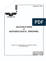 Qualifications of Meteorological Personnel Circular