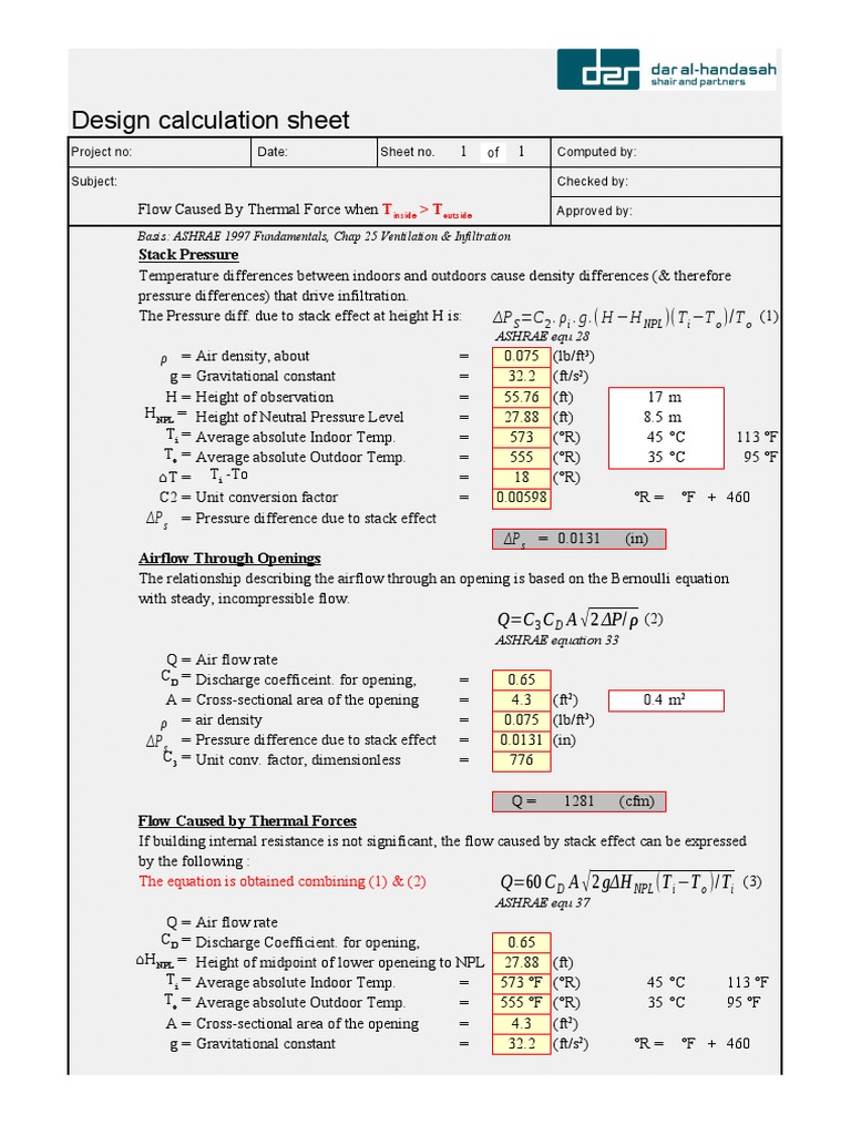 Design calculation sheet: ΔP C T T T | PDF | Pressure | Fluid Dynamics