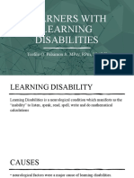 Learners With Learning Disabilities: Teofilo O. Palsimon Jr. Mpsy, RPM, Icap Ii
