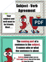 Subject - Verb Agreement: Your Subject and Verb Want To Be Friends. Meet - .