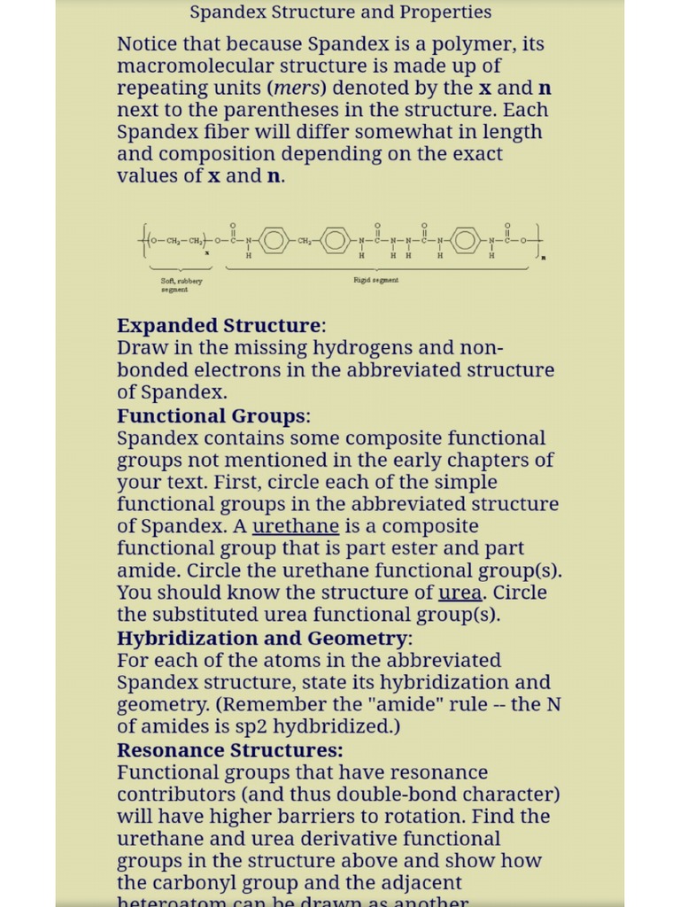 Spandex Chemistry | PDF