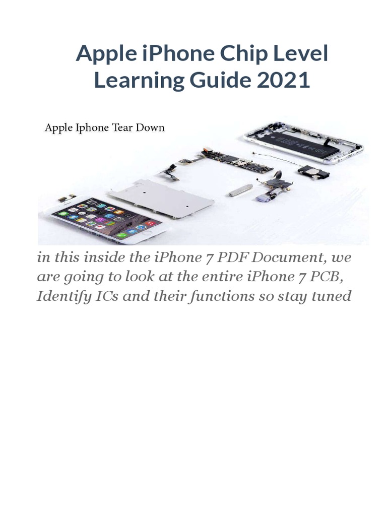 Apple Iphone Chip Level Learning Guide 2021 PDF I Phone Apple Inc.