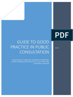 Guide To Good Practice in Public Consultation