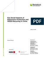 Key Social Impacts of Electronics Production and WEEE-Recycling in China