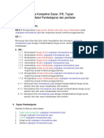 2b. Hub Antara KD, IPK, Tuj Pembelajaran, Materi, Soal