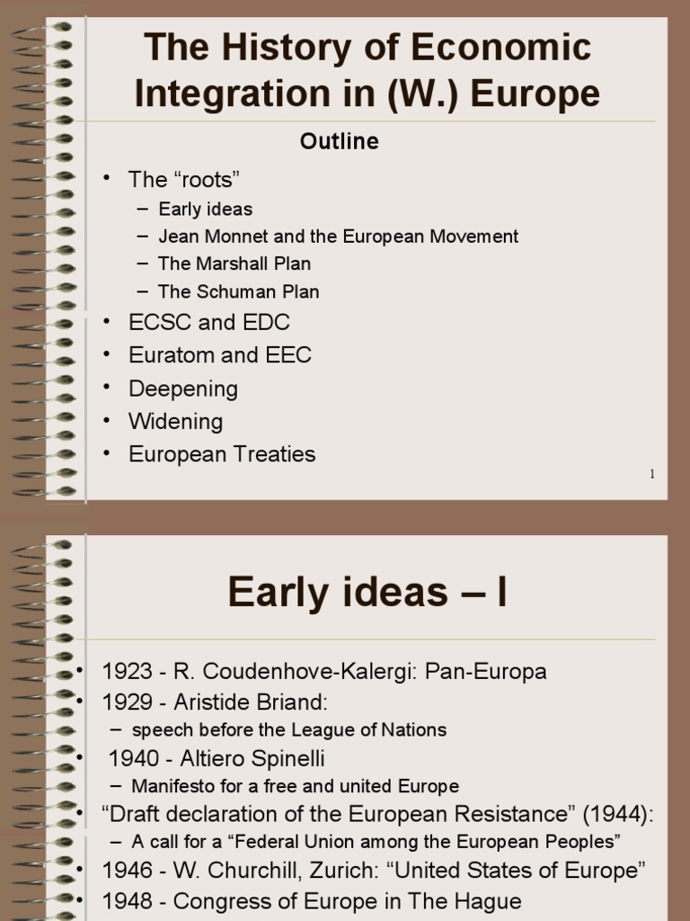 The History of Economic Integration in (W.) Europe | PDF | European ...