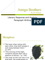Amigo Brothers: Literary Response and Analysis Paragraph Writing