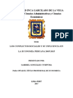 Impacto económico de los conflictos sociales en el Perú 2005-2015