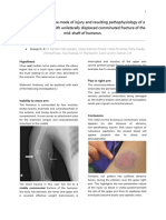 PBL - Investigating The Mode of Injury and Resulting Pathophysiology of A Patient Presenting With Unilaterally Displaced Comminuted Fracture of The Mid-Shaft of Humerus