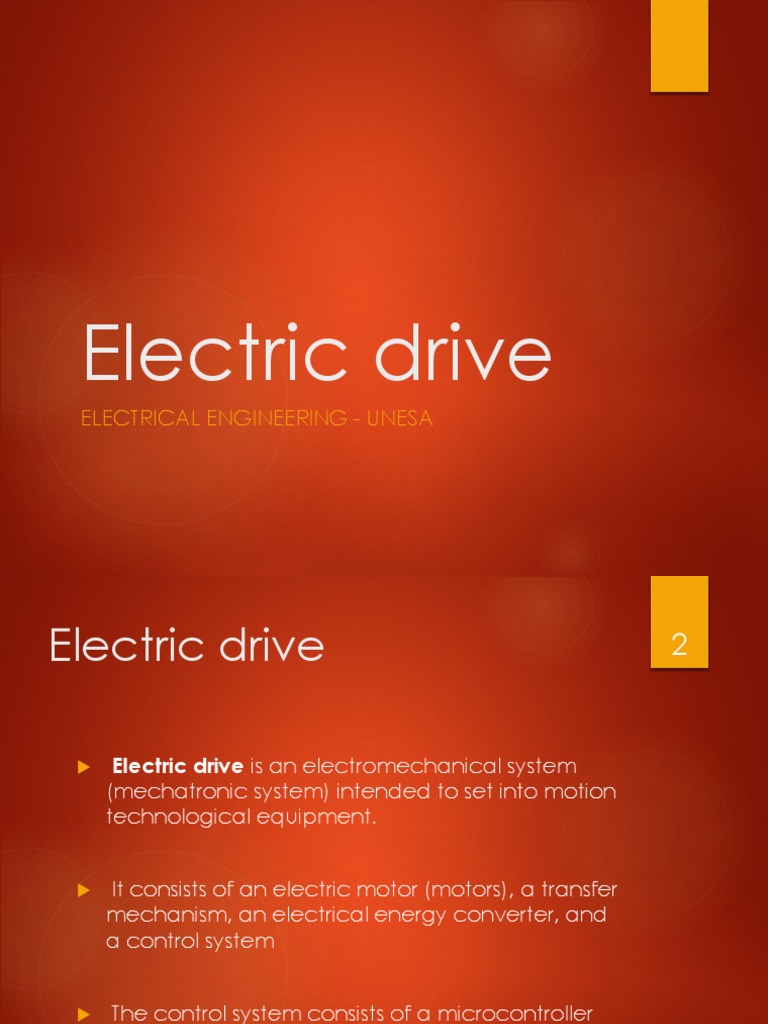 Electric Drive Electrical Engineering Unesa PDF Electric Motor