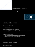 Financial Economics II