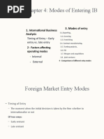 Chapter 4 More On Modes of Entry