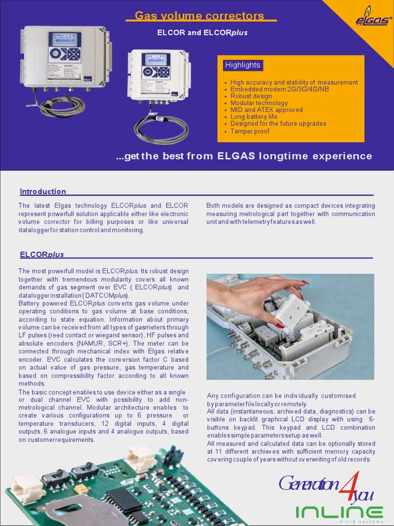 Generation You Gas Volume Correctors PDF Modem General Packet