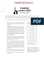 PLANCKS2020 AnswerBooklet