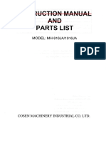 Instruction Manual AND Parts List: MODEL: MH-916JA/1016JA