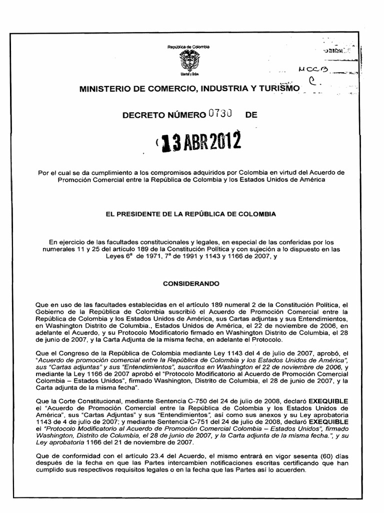 DECRETO 730 DE 2012 visual data 4